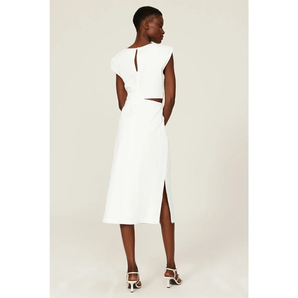 Love, Whit by Whitney Port Dress Cut Out Sheath Sleeveless Midi White Large - Picture 5 of 14